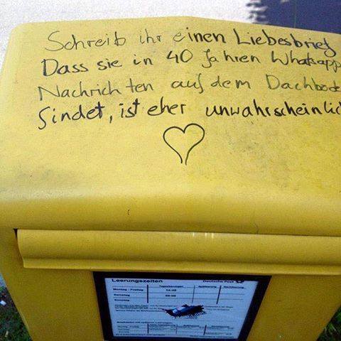 Write her a love letter. It's unlikely that she'll find WhatsApp messages on the attic 40 years from now!